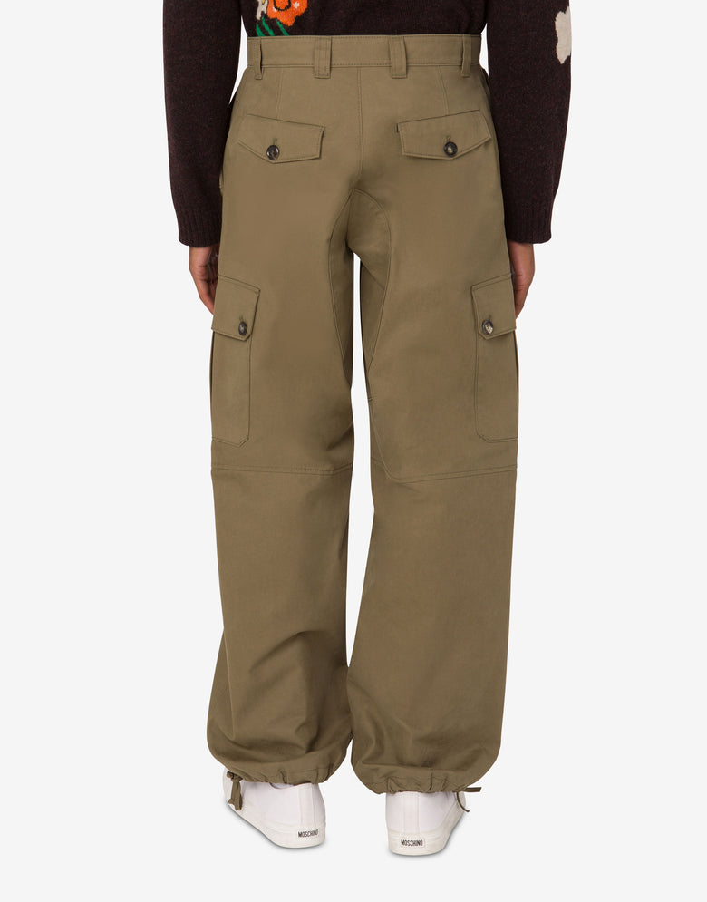 Pantalón diagonal de algodón Tobacco Moschino 2