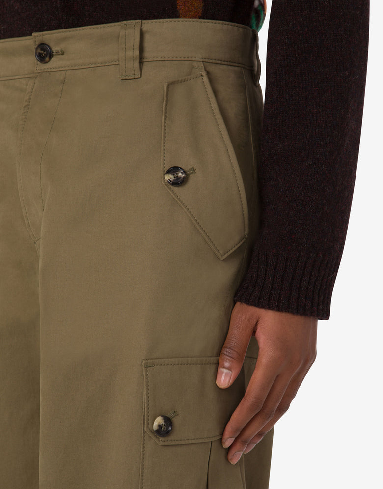 Pantalón diagonal de algodón Tobacco Moschino 3