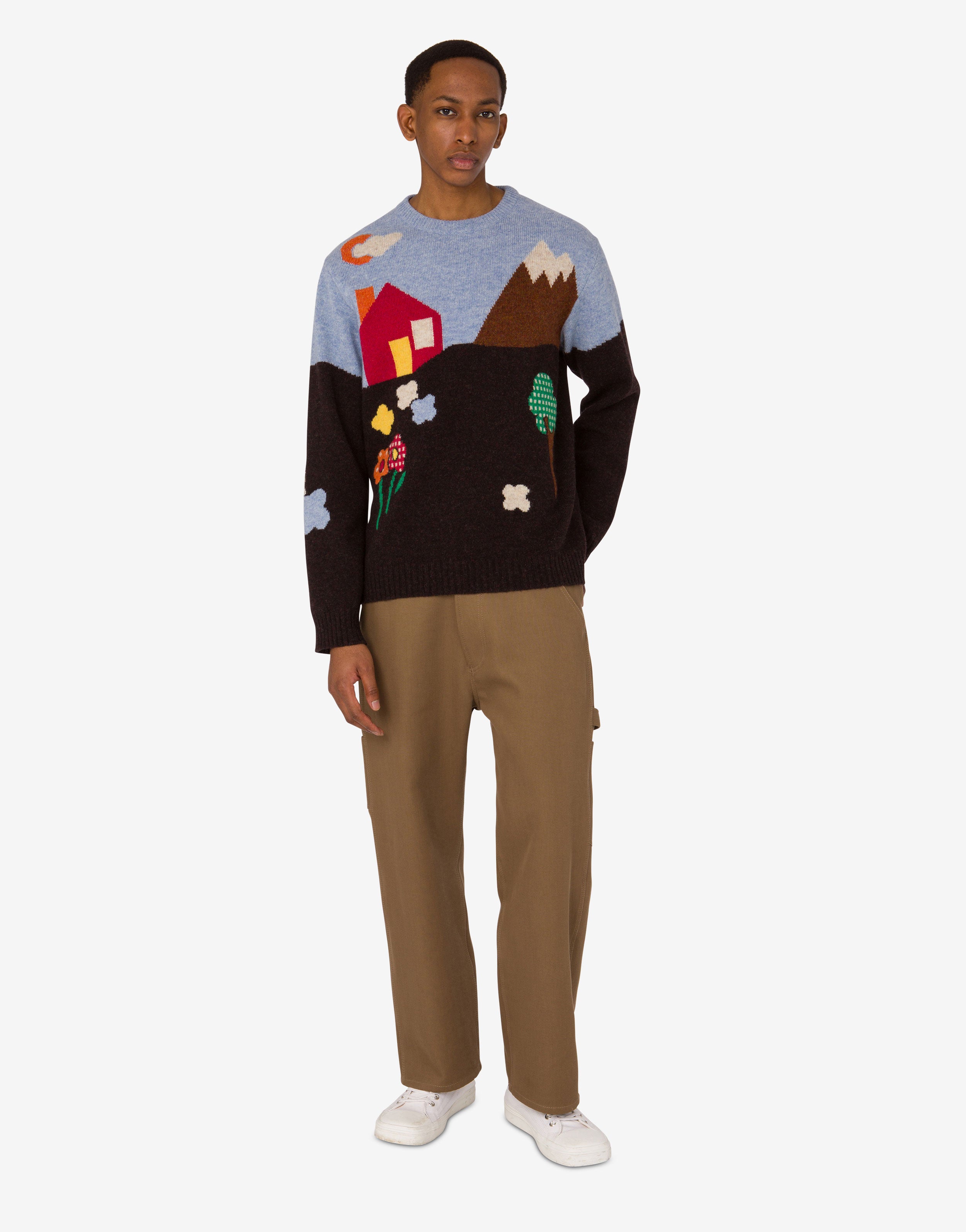 Double cotton tricotine pants | Moschino