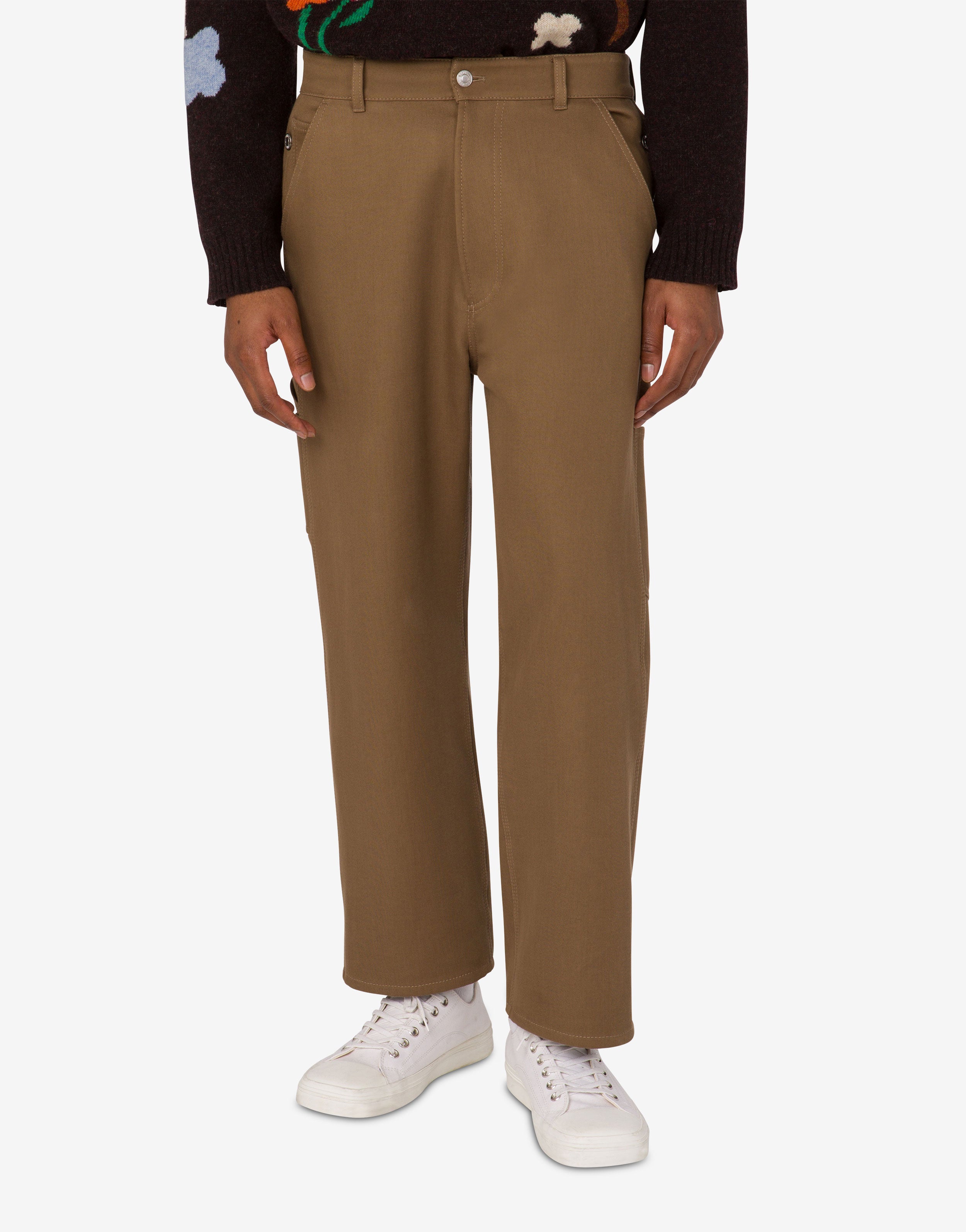 Double cotton tricotine pants | Moschino