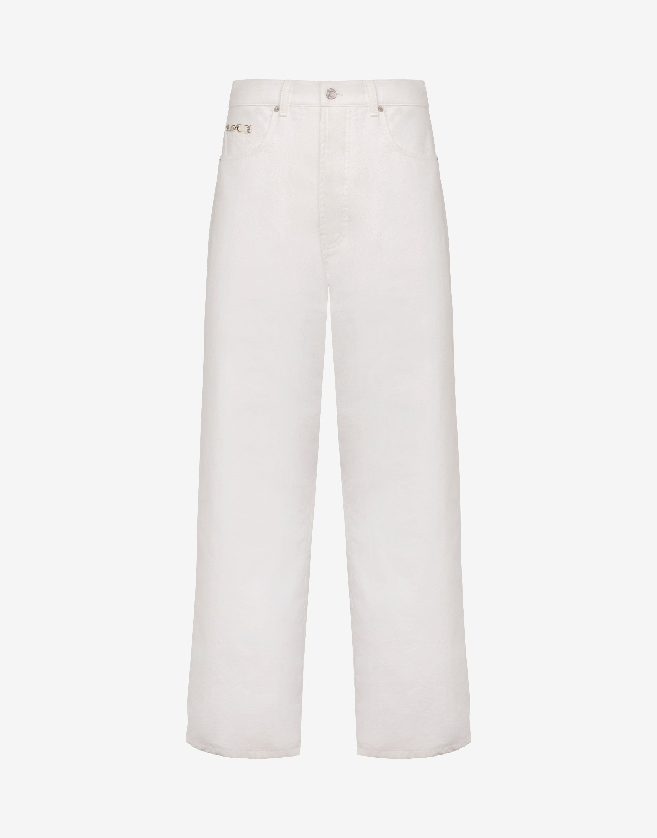 Cotton shantung pants | Moschino