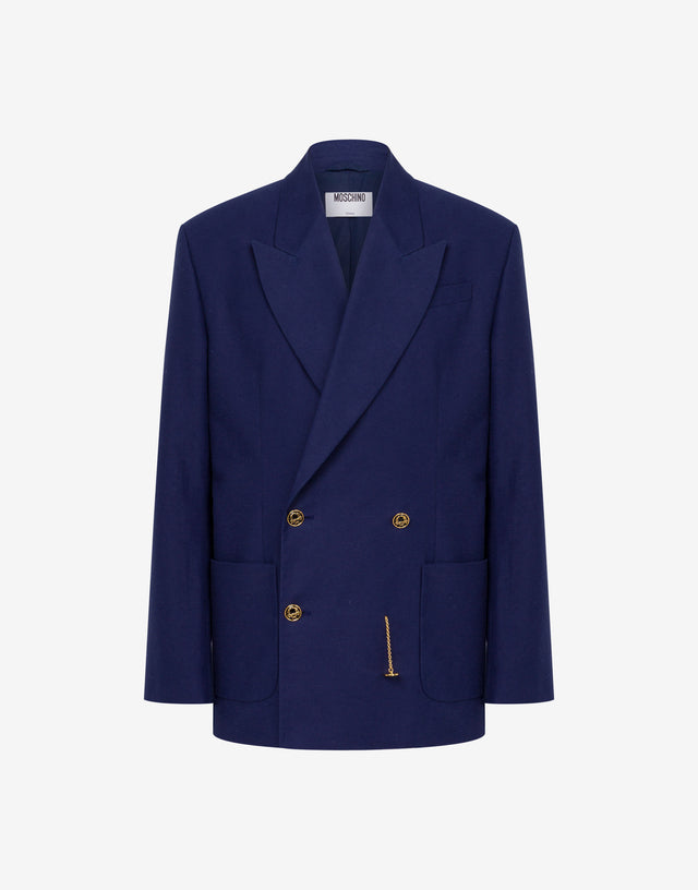 Cotton shantung jacket Laurel Crown  Moschino 0
