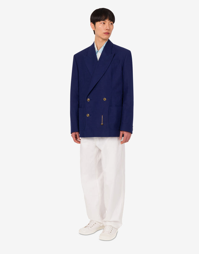 Cotton shantung jacket Laurel Crown  Moschino 1