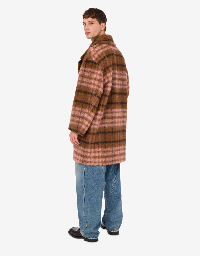 Abrigo oversize de tejido suave Brown Orange Moschino 2