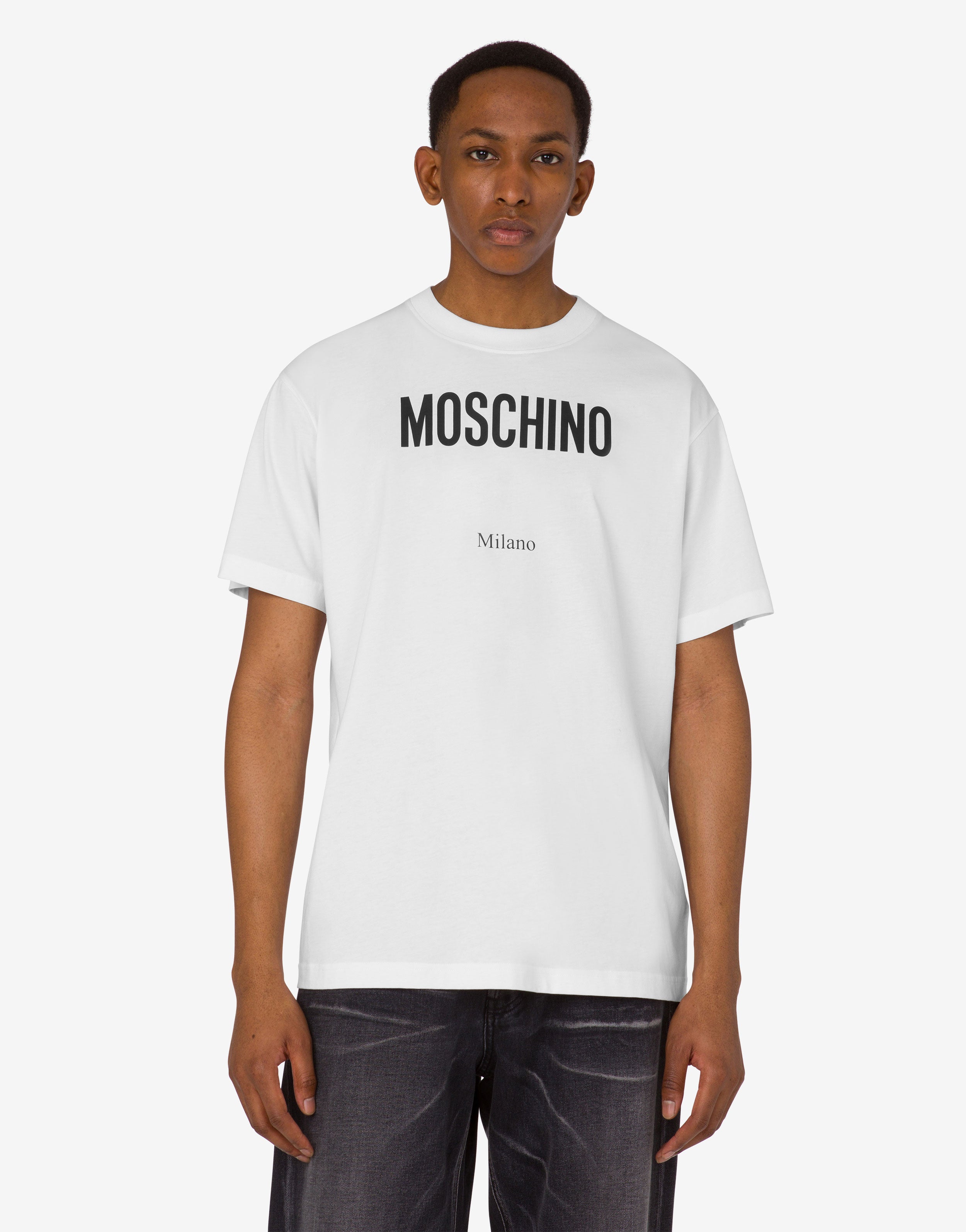Printed organic cotton jersey T-shirt | Moschino