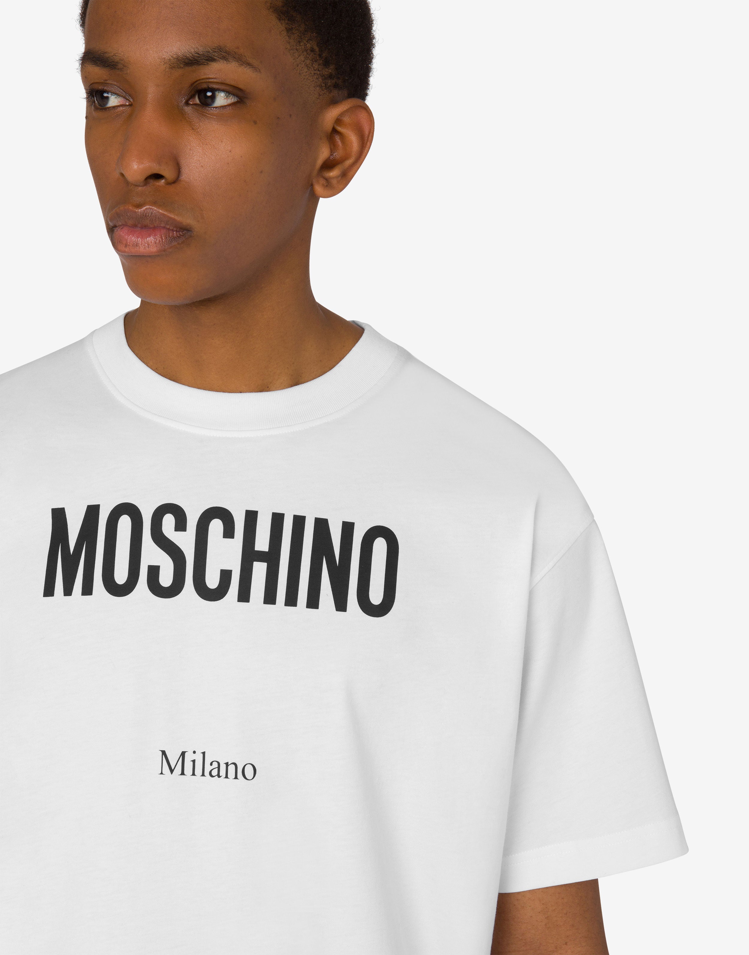 Printed organic cotton jersey T-shirt | Moschino