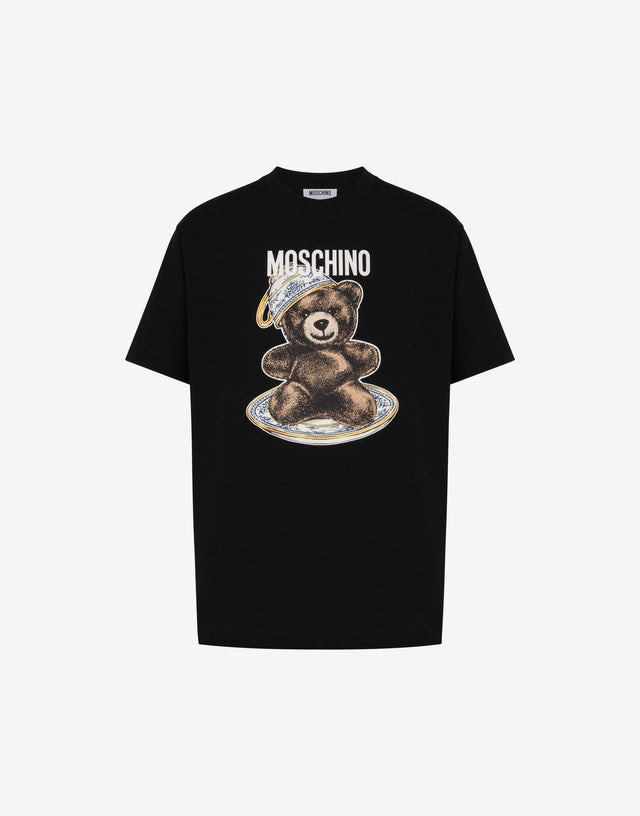 Organic cotton jersey T-shirt Moschino Teddy Bear Black Moschino 0