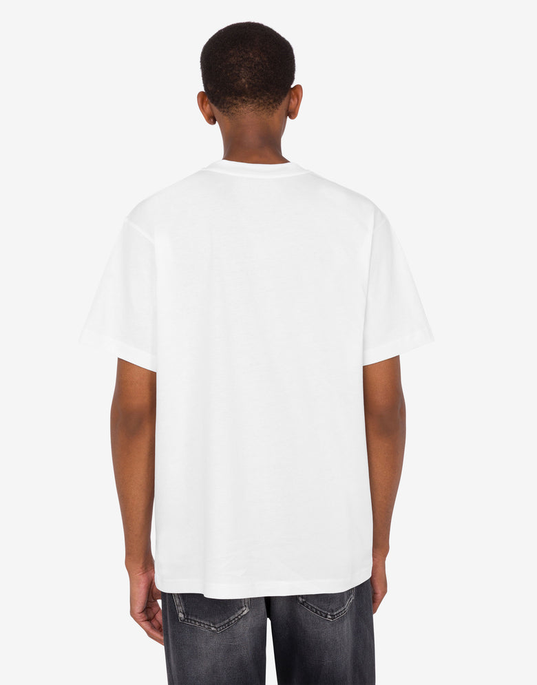 Camiseta de punto de algodón orgánico Moschino Teddy Bear Blanco Moschino 3