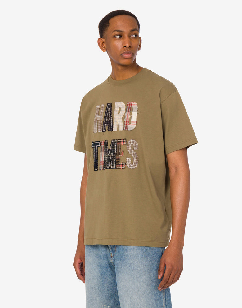 Embroidered organic cotton jersey T-shirt Tobacco Moschino 2