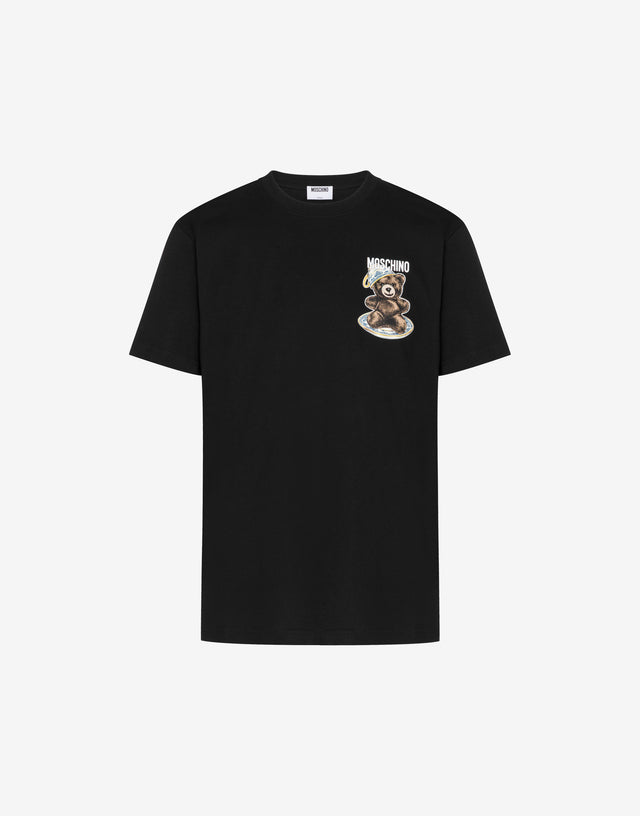 Polo de punto de algodón ecológico Moschino Teddy Bear Negro Moschino 0