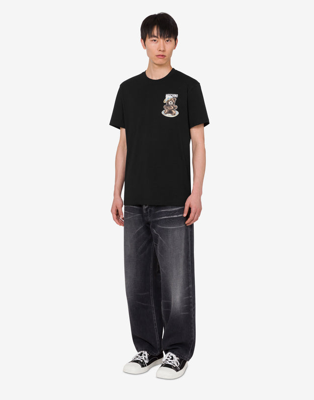 Polo de punto de algodón ecológico Moschino Teddy Bear Negro Moschino 1