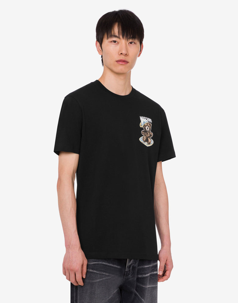 Polo de punto de algodón ecológico Moschino Teddy Bear Negro Moschino 2