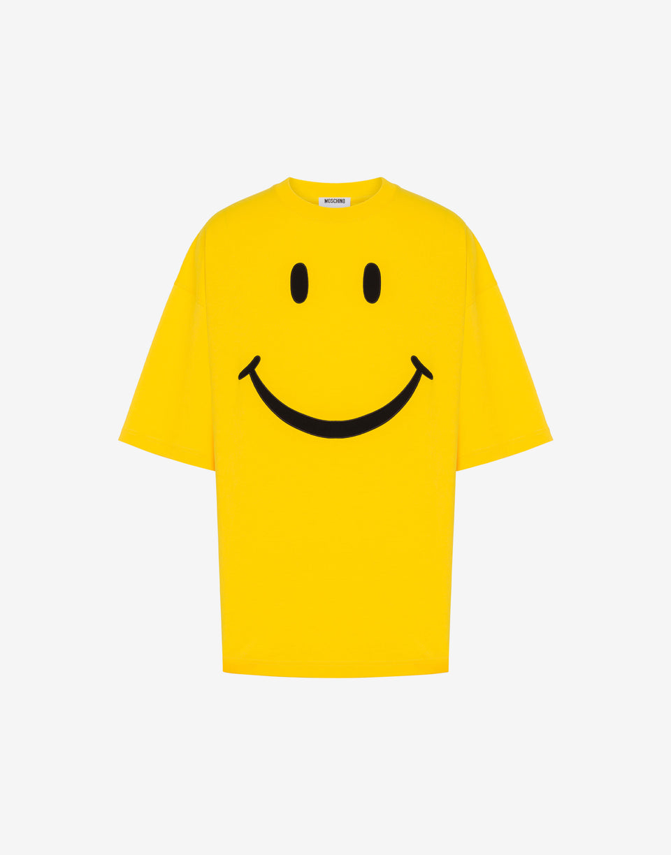 Organic cotton jersey T-shirt Smiley® Yellow Moschino 0