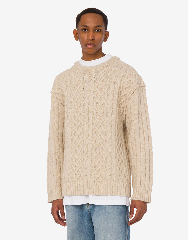 Shetland wool pullover Avorio Moschino 2