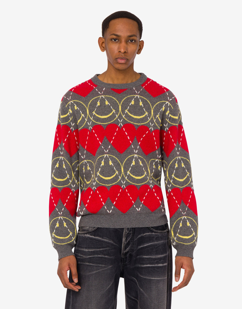 Jersey de mezcla de lana Smiley® Gris Moschino 2