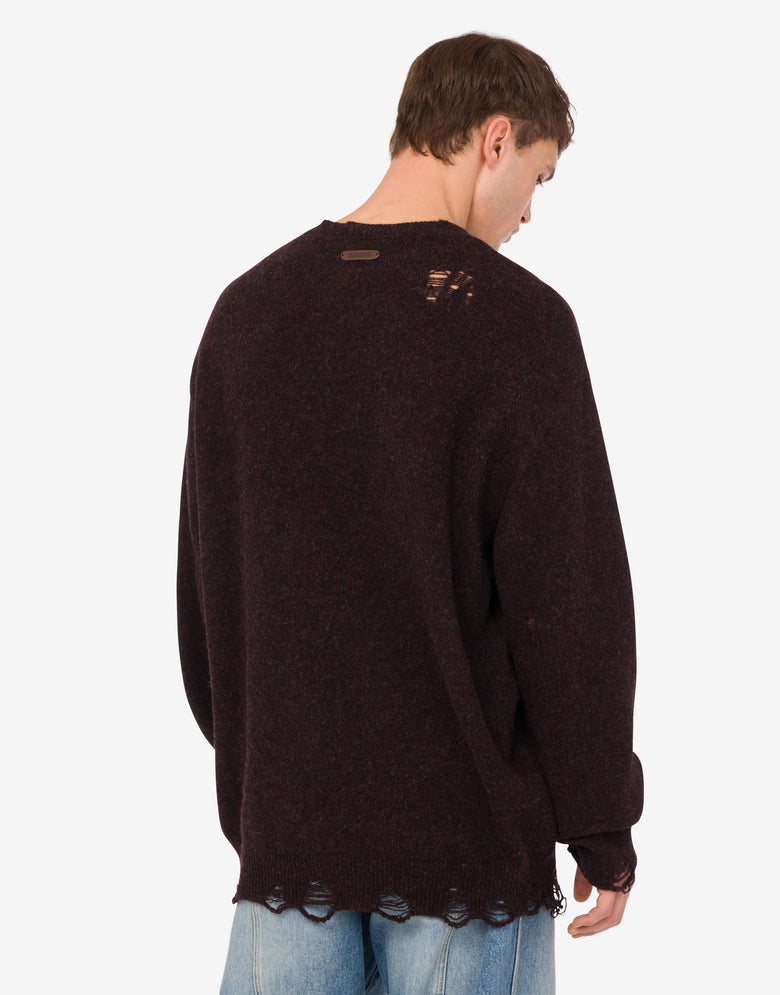 Jersey de lana Shetland con incrustaciones Marrón oscuro Moschino 3