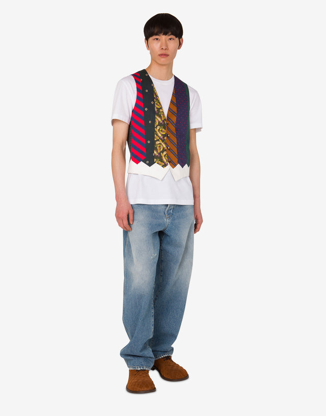 Cotton gabardine vest Archive Multicoloured Moschino 1