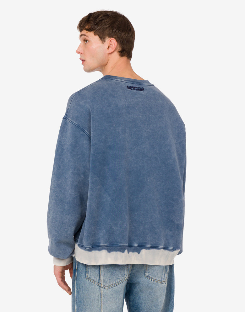 Organic cotton sweatshirt Smiley® Blue Denim Moschino 3
