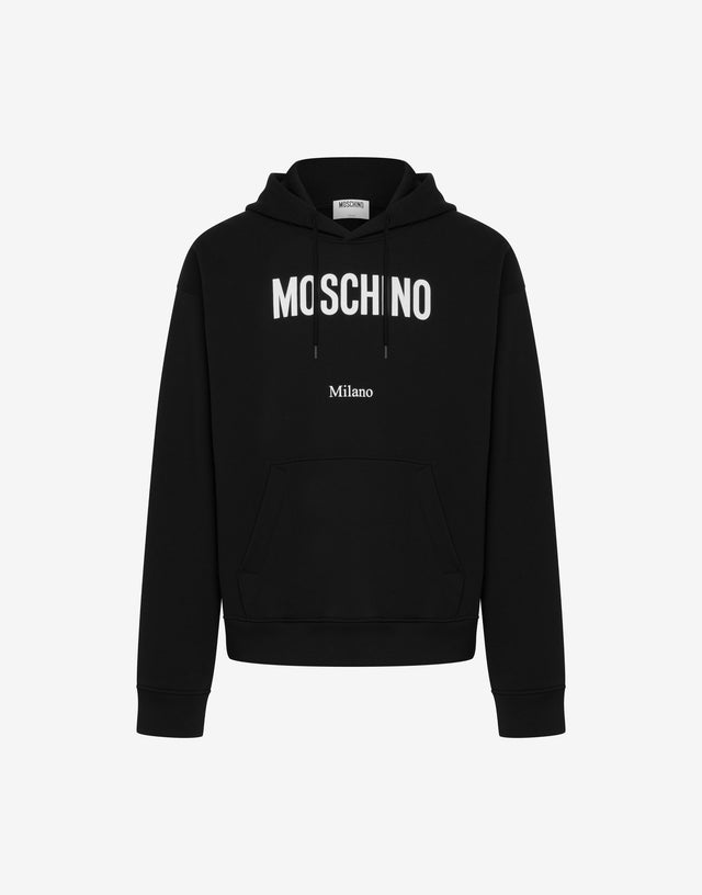 Sudadera estampada de algodón orgánico Negro Moschino 0