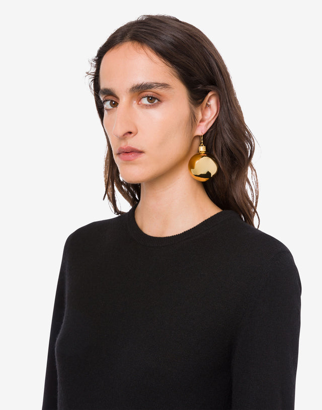 Metal dangle earrings Gold Moschino 0