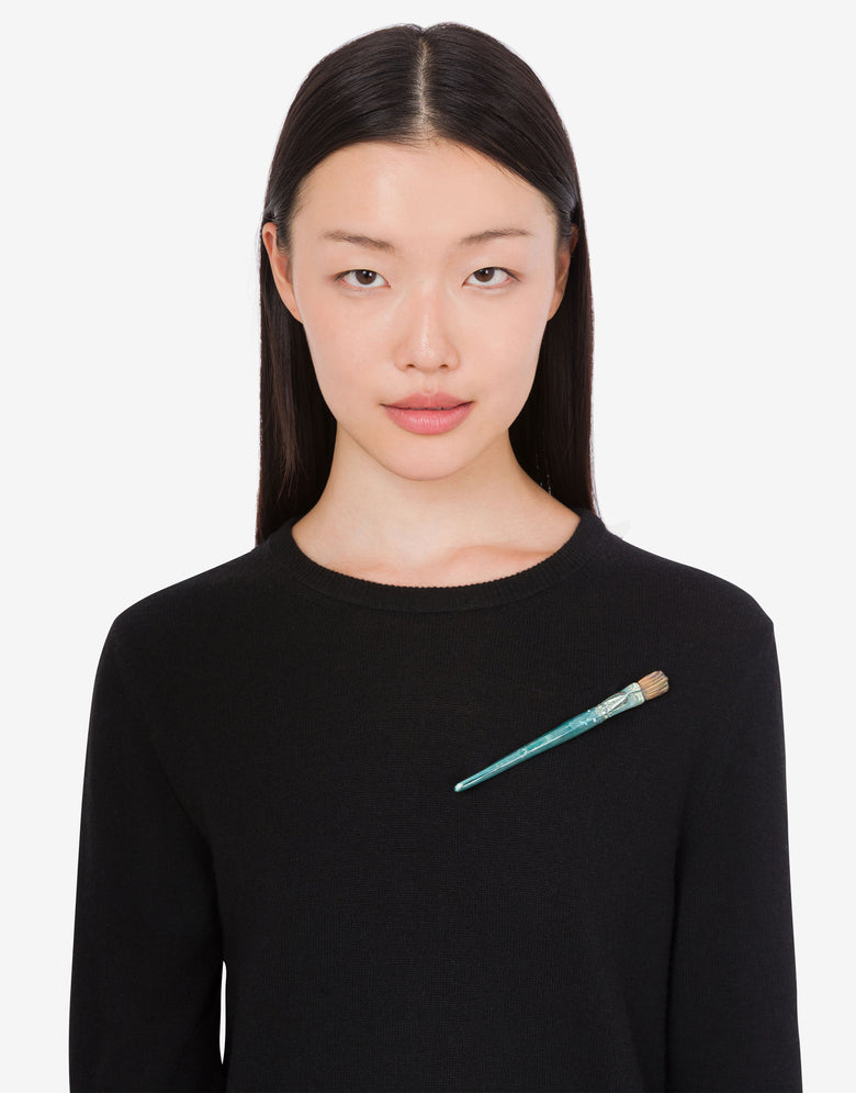 Maxi 金属胸针 蓝色 Moschino 3