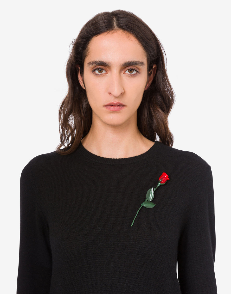 Maxi 金属胸针 Dark green Moschino 0