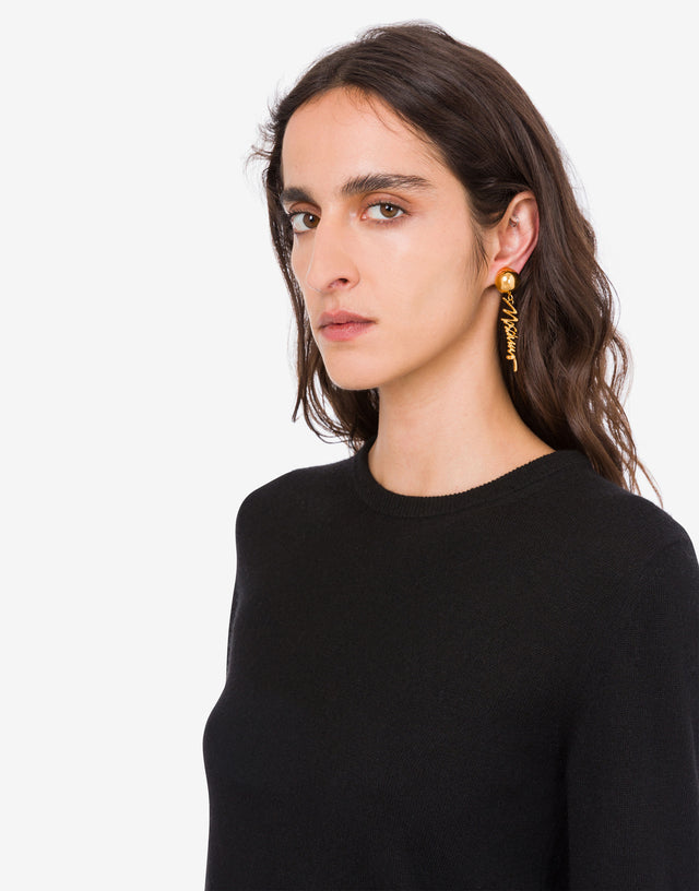 Metal clip-on earrings  Moschino 0