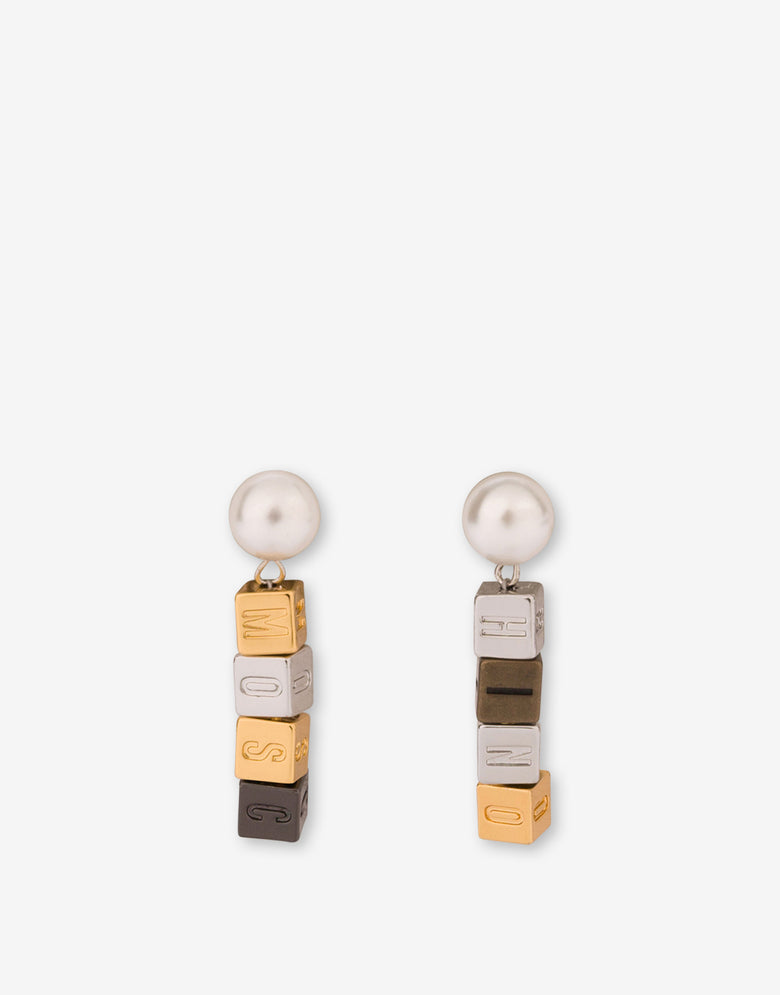 Pendientes colgantes de metal Multicolor Moschino 1