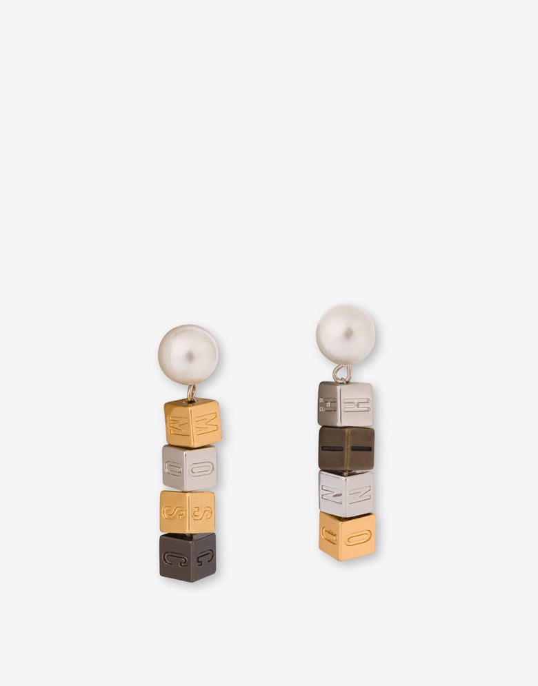 Pendientes colgantes de metal Multicolor Moschino 2