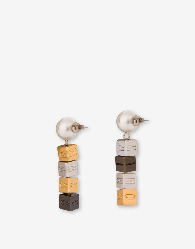 Pendientes colgantes de metal Multicolor Moschino 3