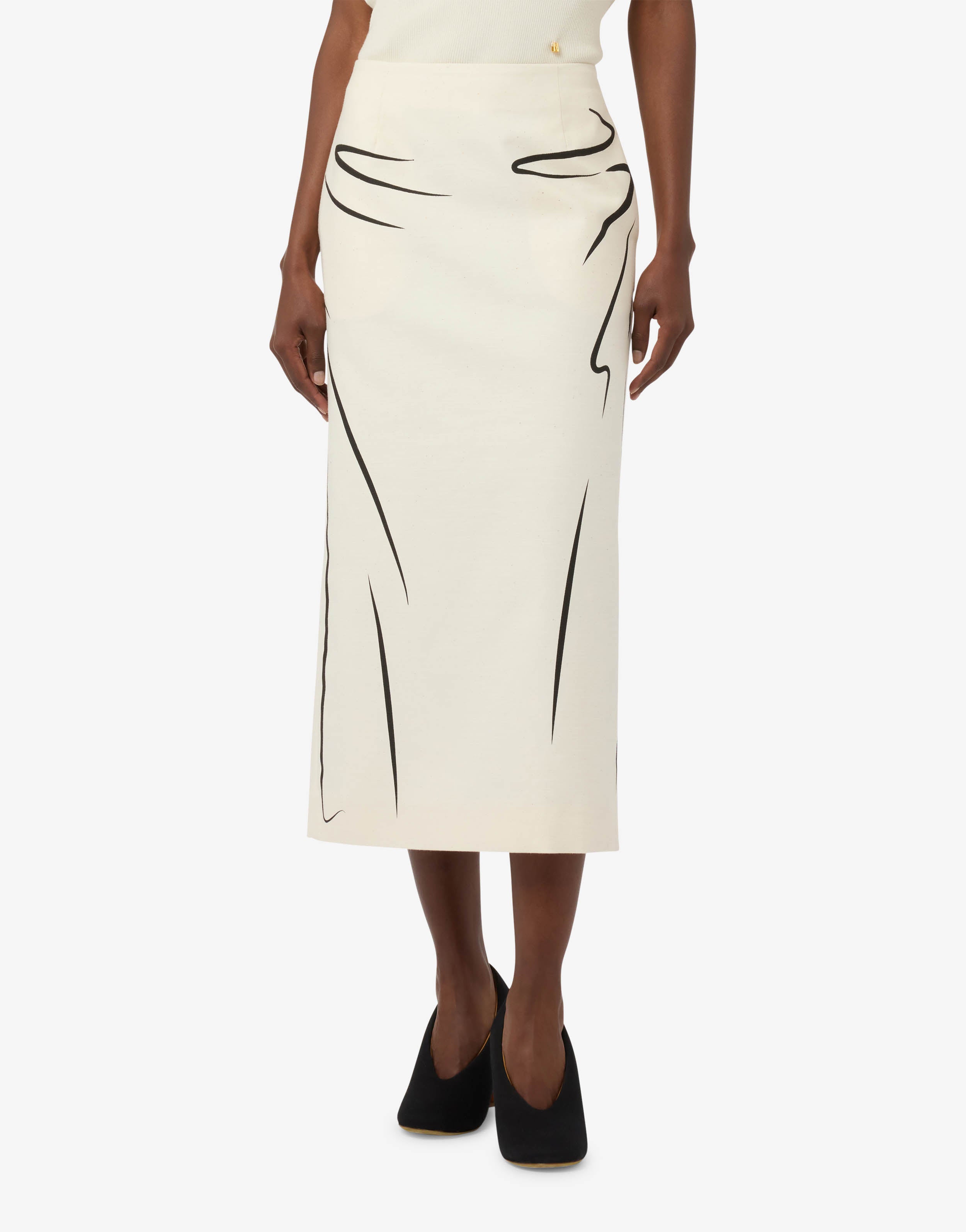 Printed cotton skirt | Moschino
