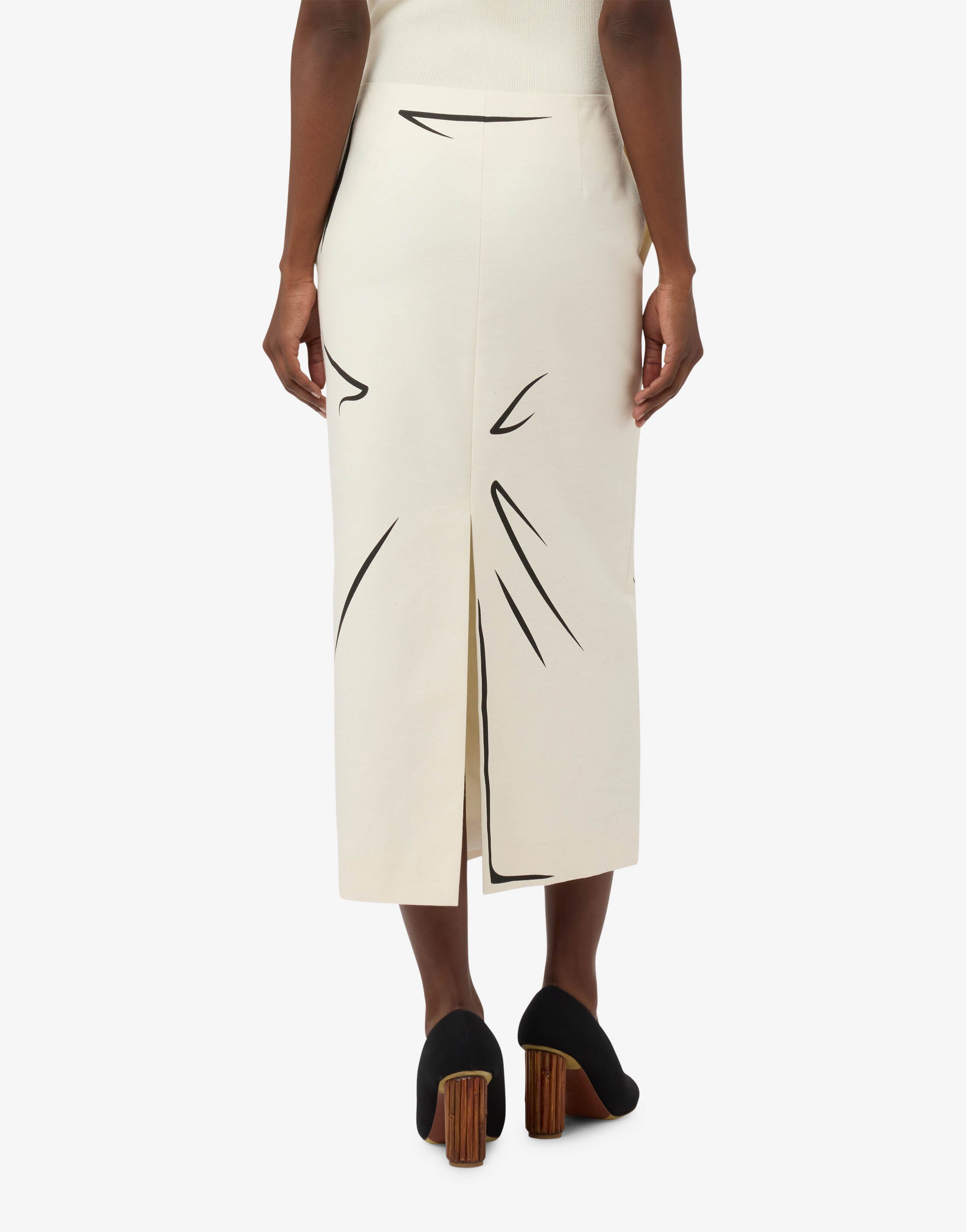 Printed cotton skirt | Moschino