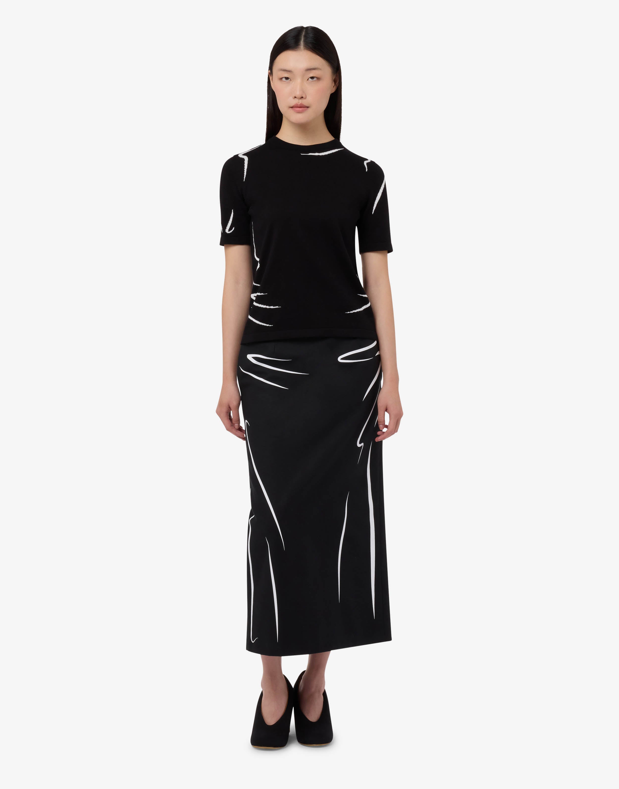 Printed cotton skirt | Moschino