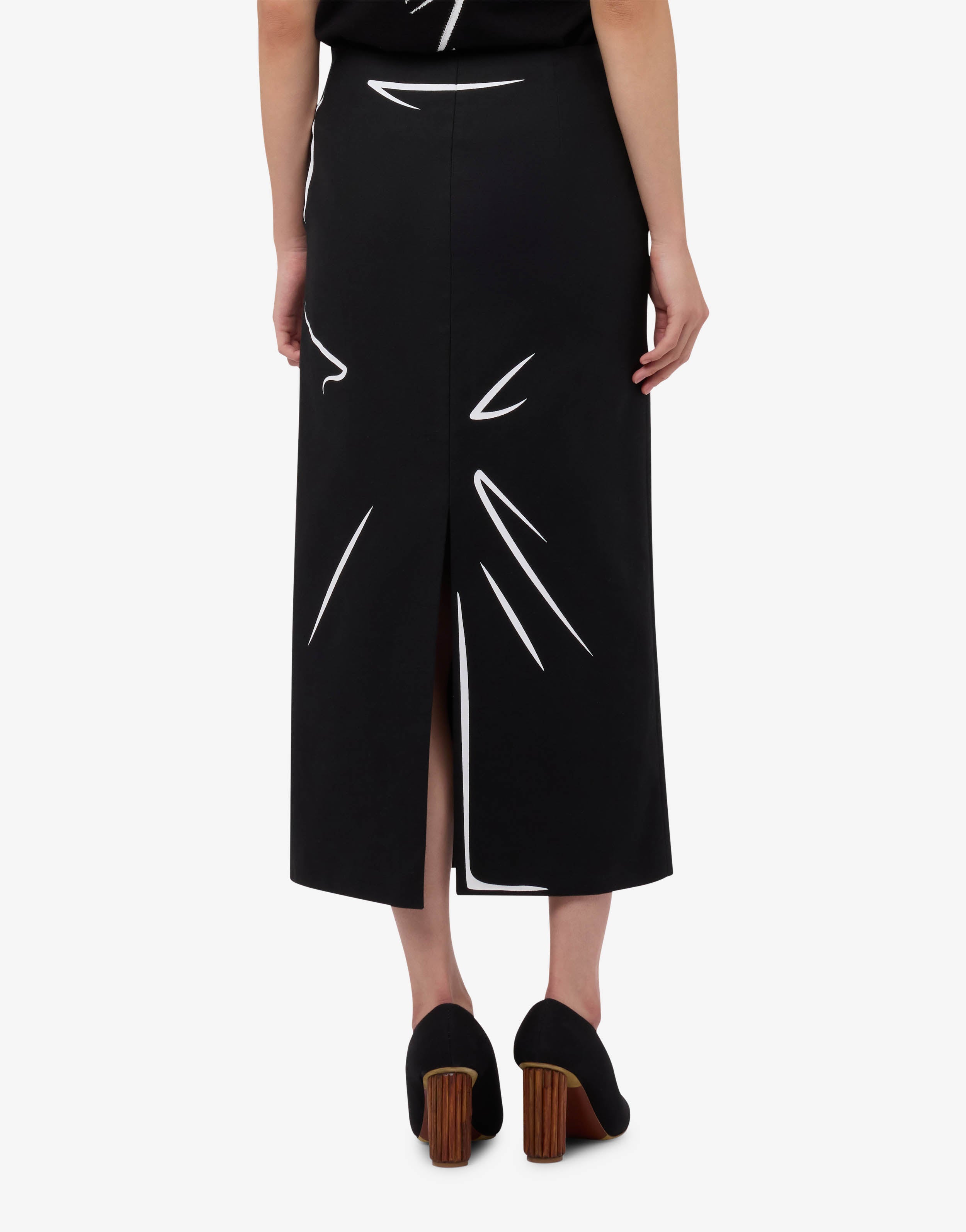 Printed cotton skirt | Moschino