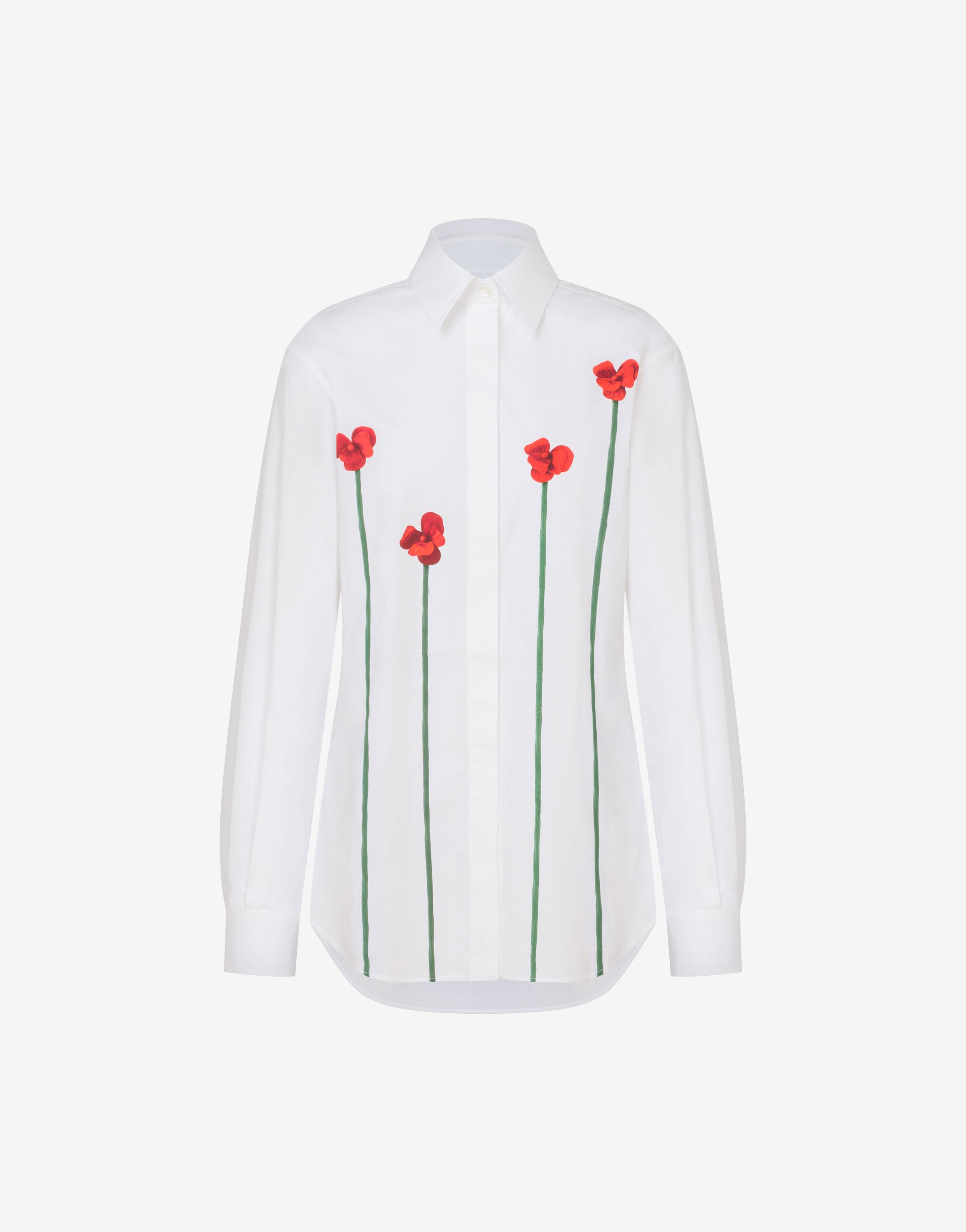 Printed cotton poplin shirt