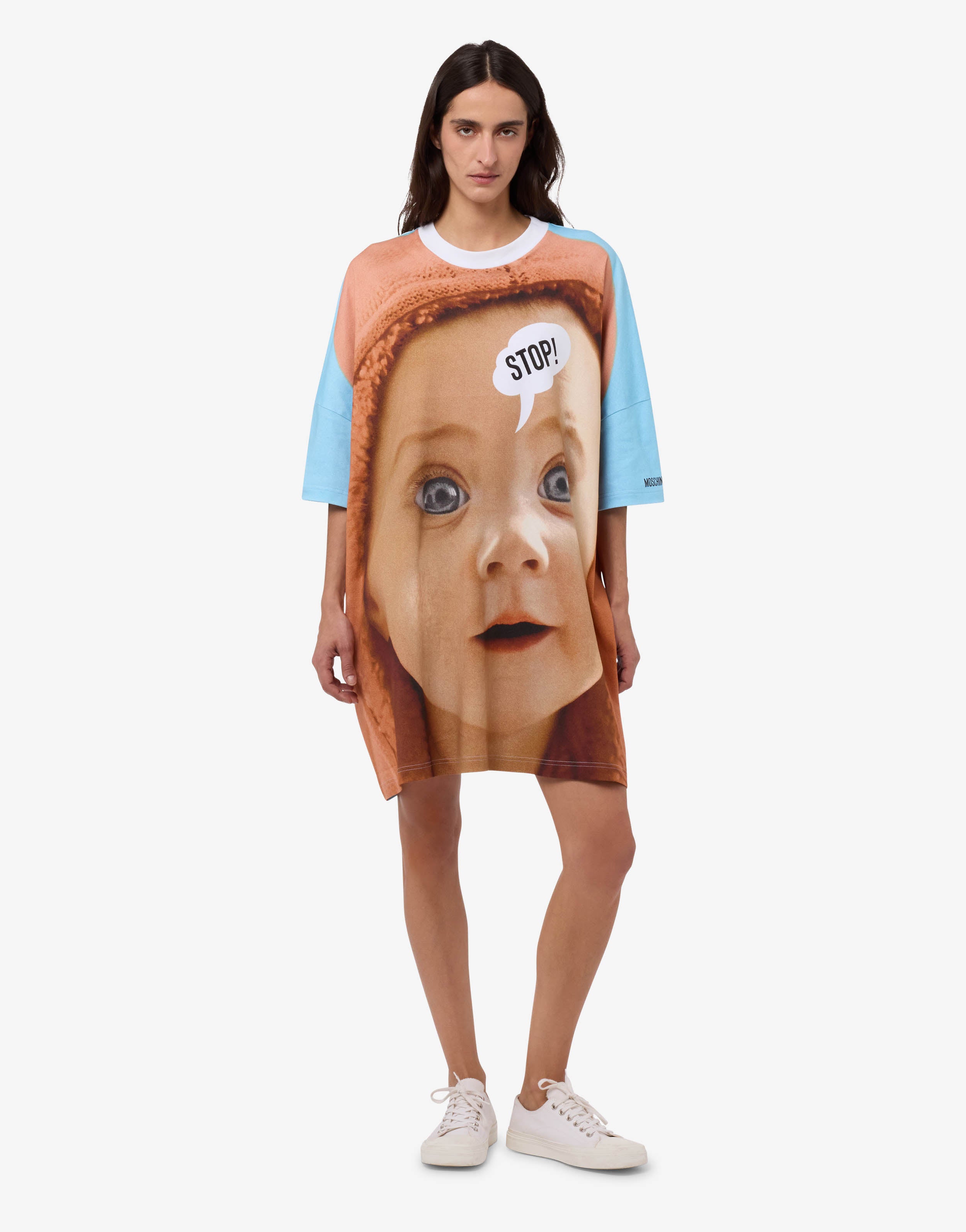 Vestido de algodón grueso estampado