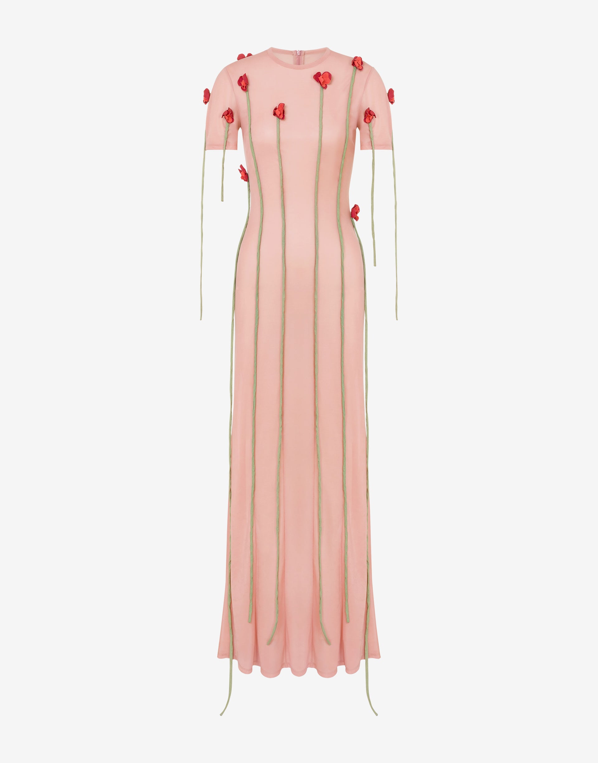 Moschino - Lightweight jersey dress with flowers - Pink - 48