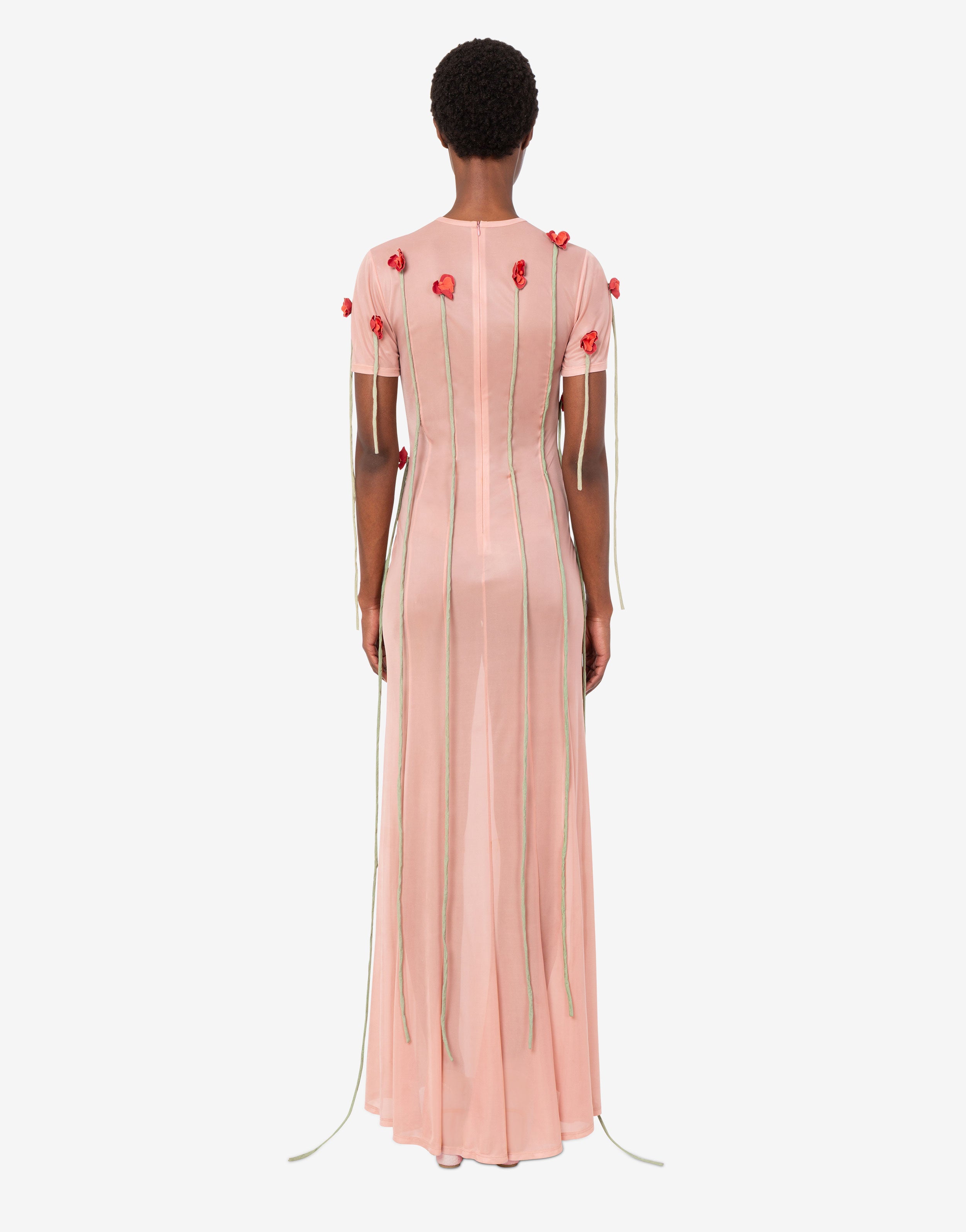 Lightweight jersey dress with flowers | Moschino
