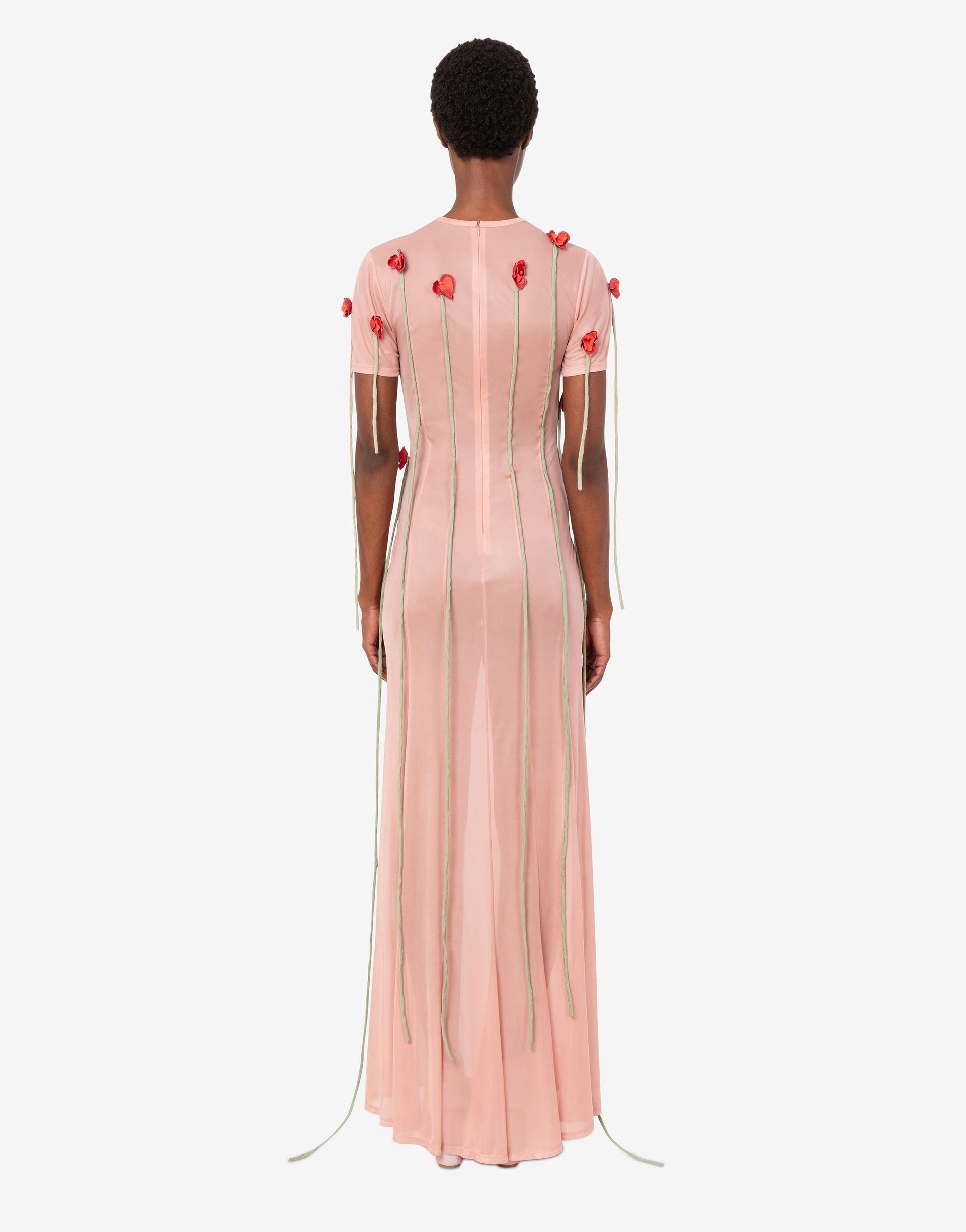 Moschino - Lightweight jersey dress with flowers - Pink