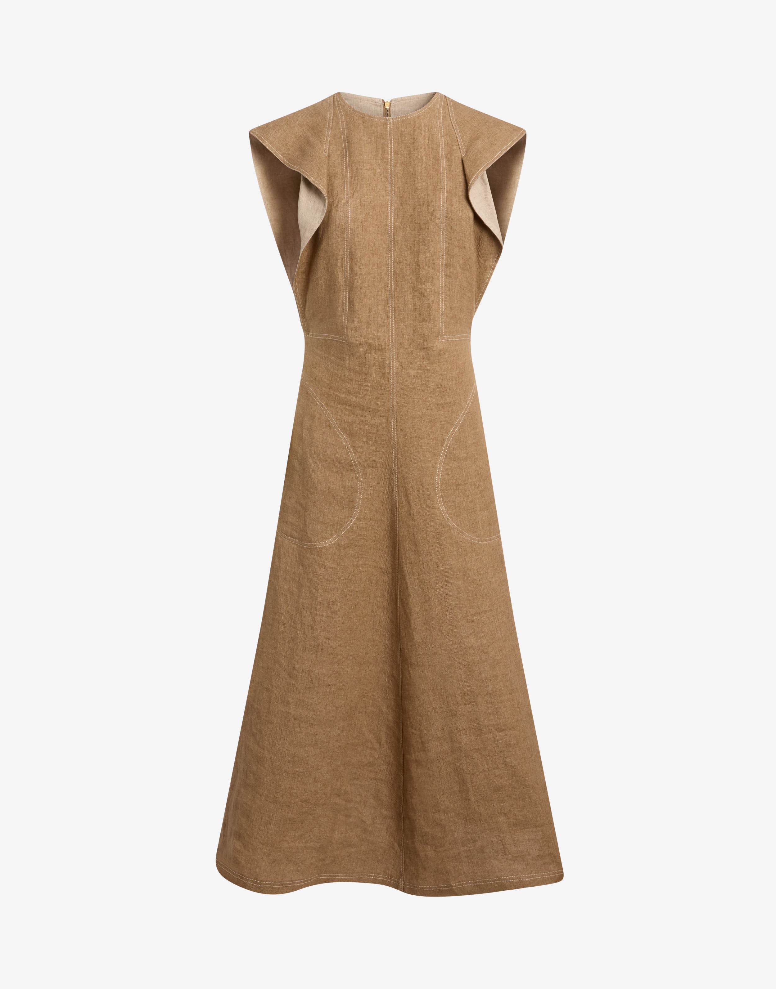 Linen and straw dress | Moschino