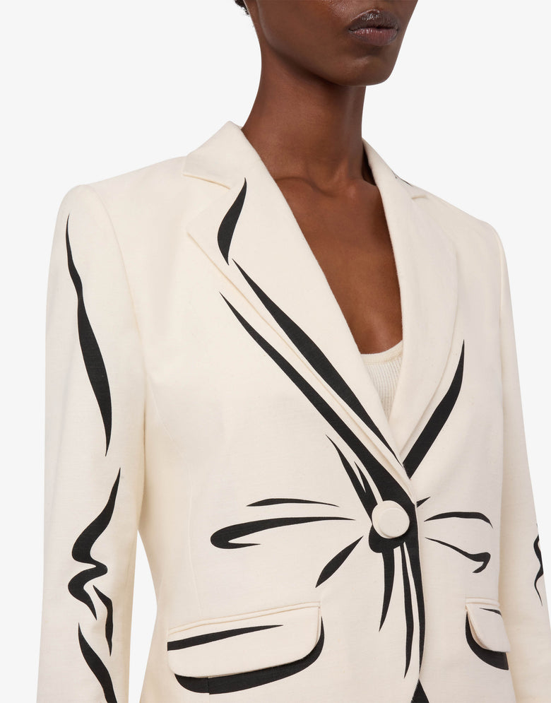 Printed cotton cloth jacket White Moschino 2