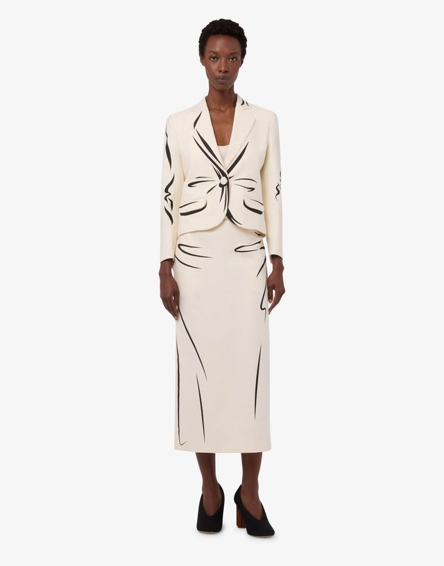 印花棉布夹克 白色 Moschino 0