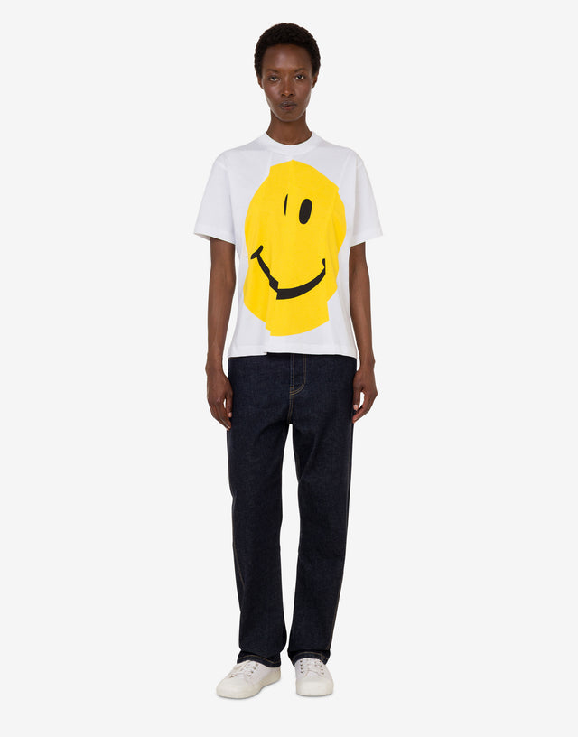 有机棉针织T恤 Smiley® 白色 Moschino 1