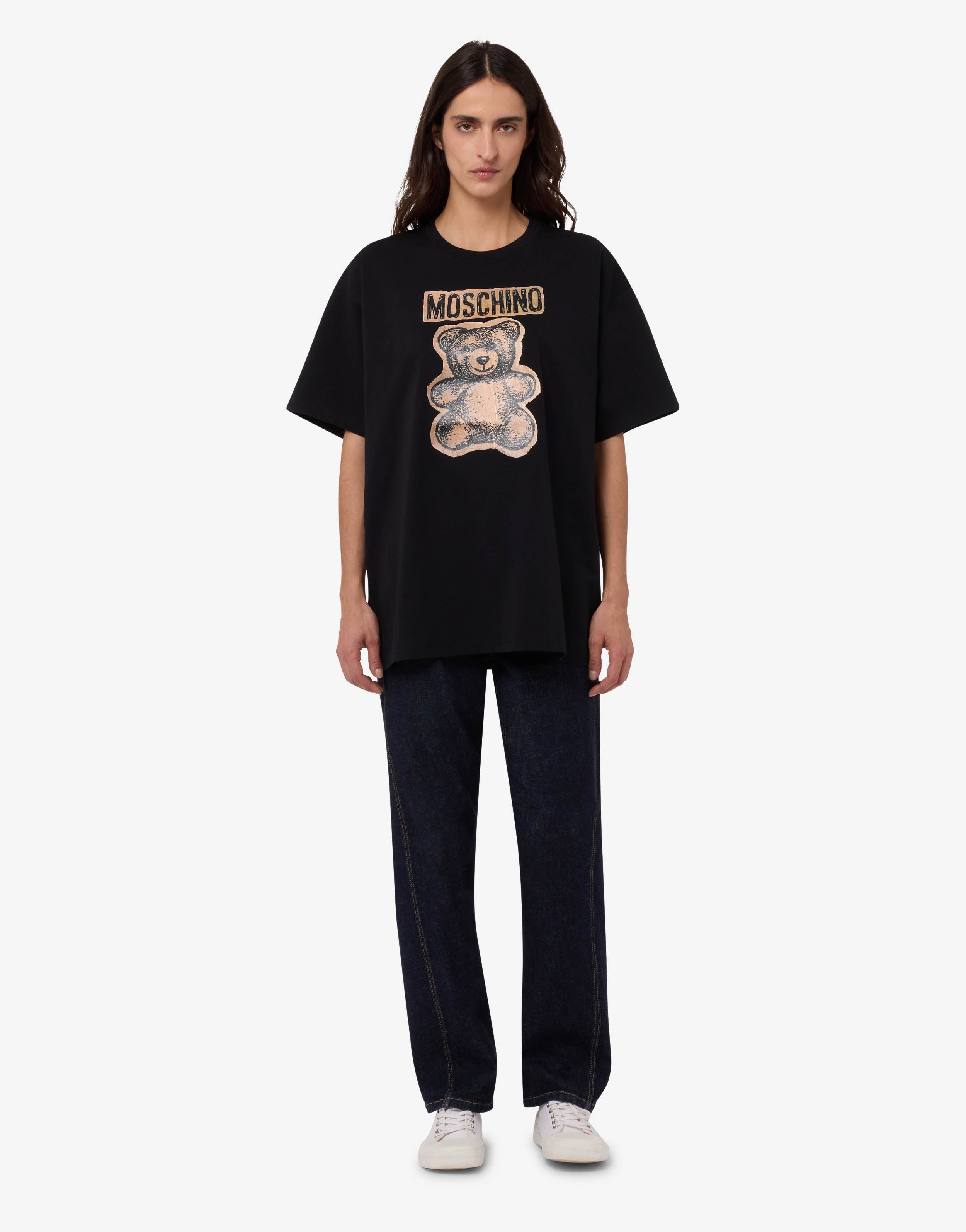 MOSCHINO テディベア Tシャツ ブラック Moschino Teddy Bear organic cotton jersey T-shirt | Moschino