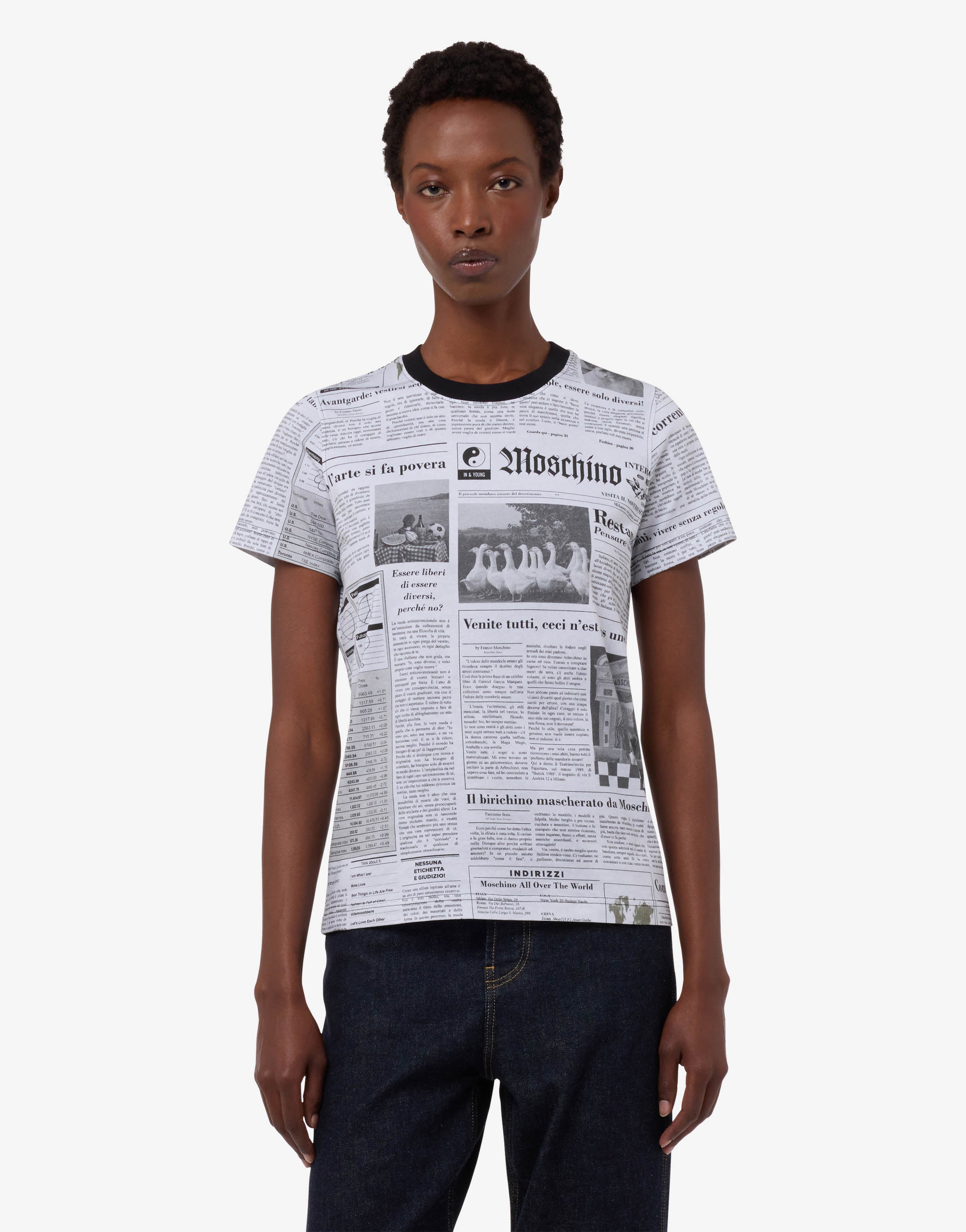 MOSCHINO - 【新品タグ付き】MOSCHINO スエット Tシャツ Printed organic cotton jersey T-shirt | Moschino
