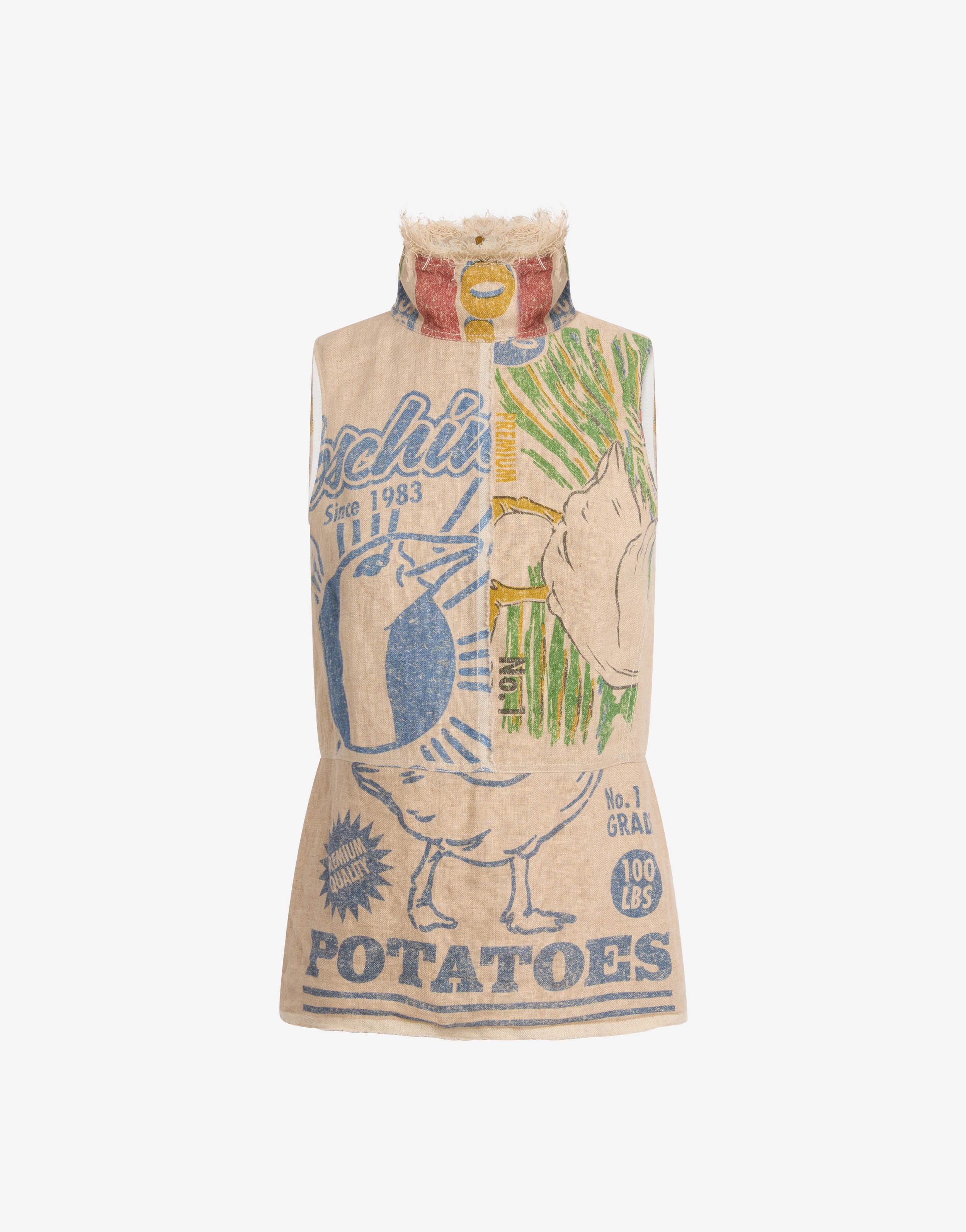 Linen and straw top | Moschino