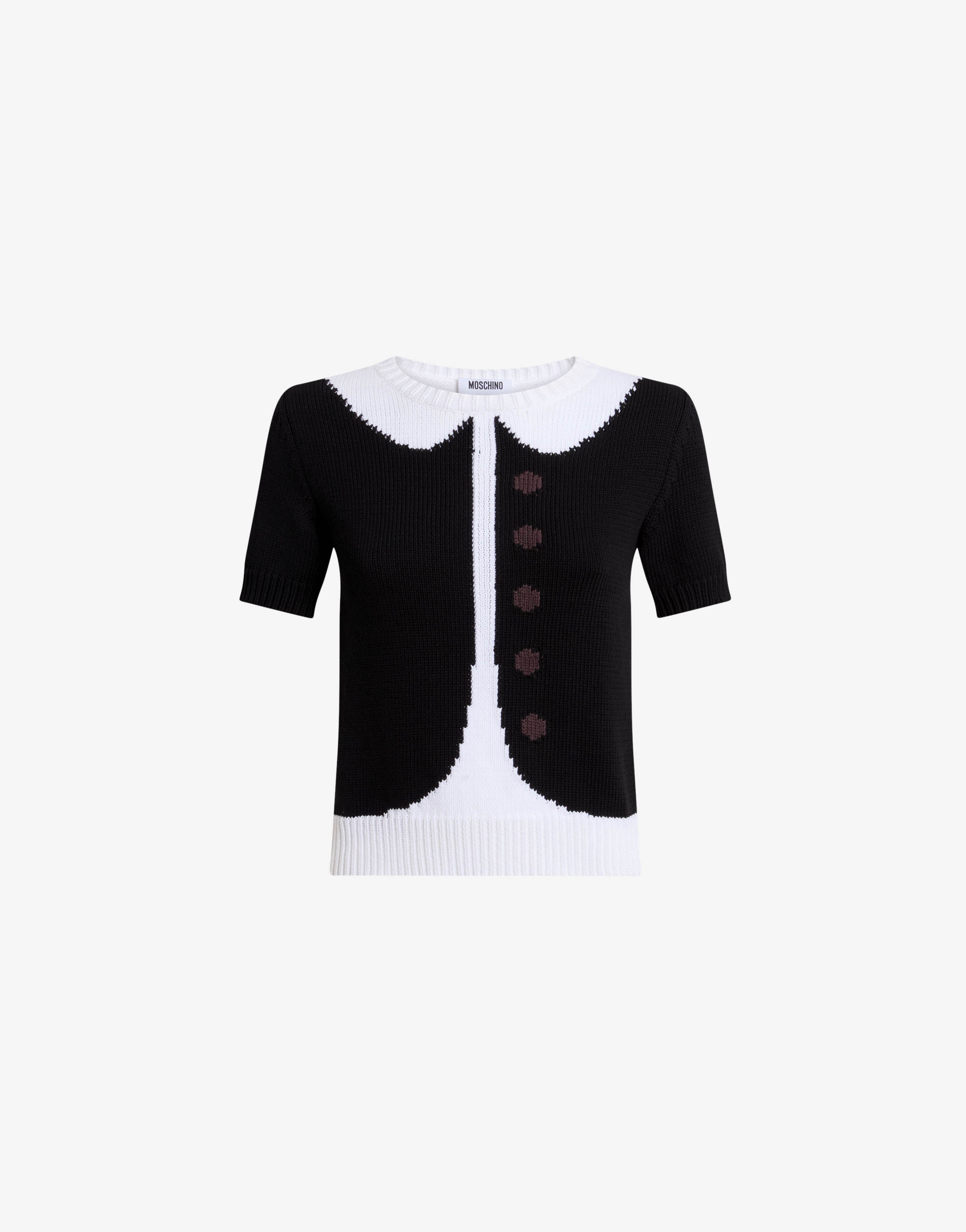 Organic cotton blend intarsia knit | Moschino