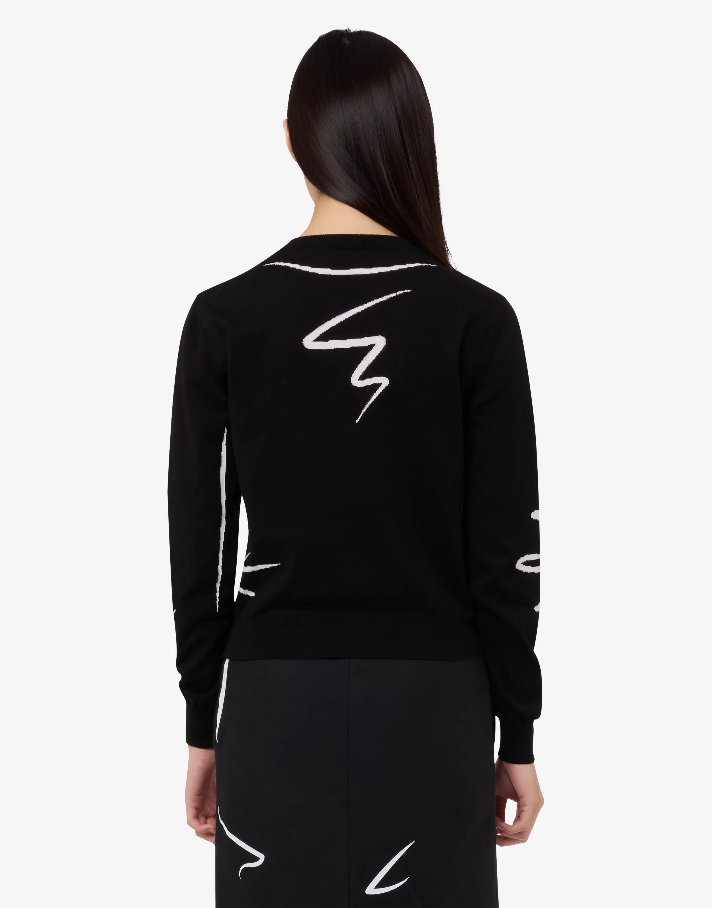Pure cotton intarsia cardigan | Moschino