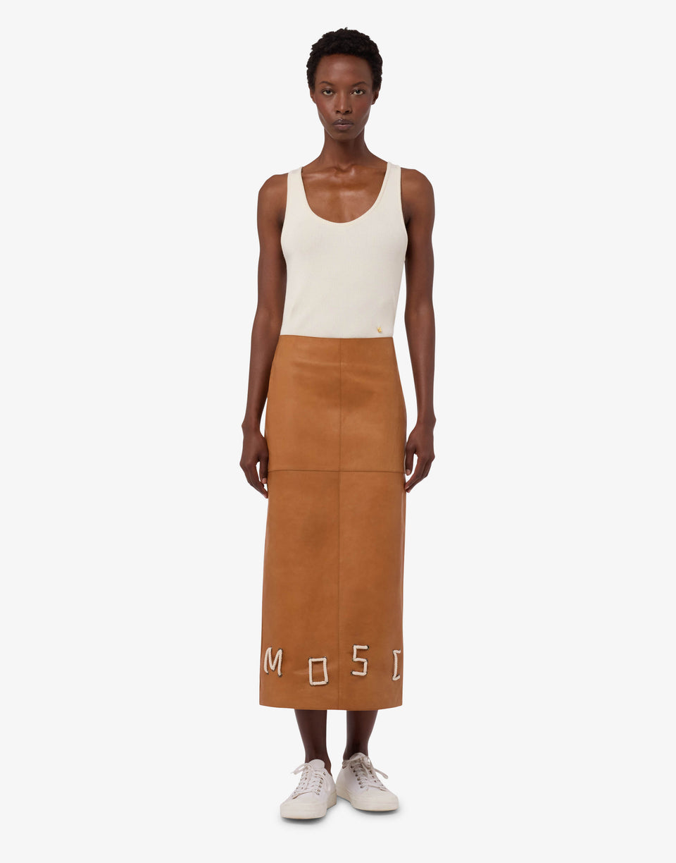 装饰皮裙 Leather Moschino 0