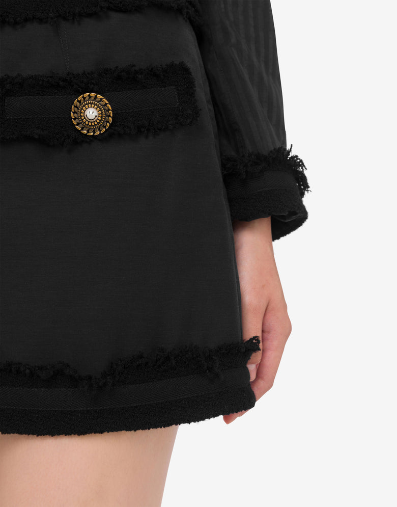 Minifalda de bouclé elástico Negro Moschino 1